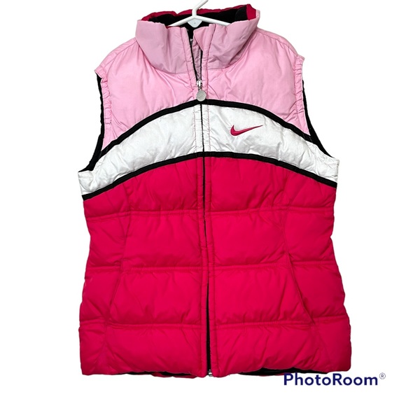 Nike Other - Girl’s Nike Puffer Nike Vest Pink & White Size Large (14)